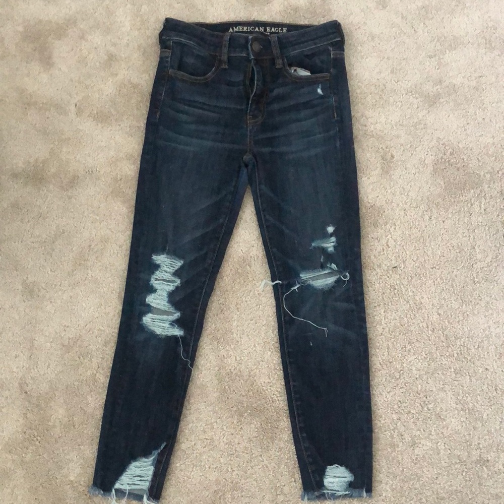 American Eagle high rise crop. Size 2